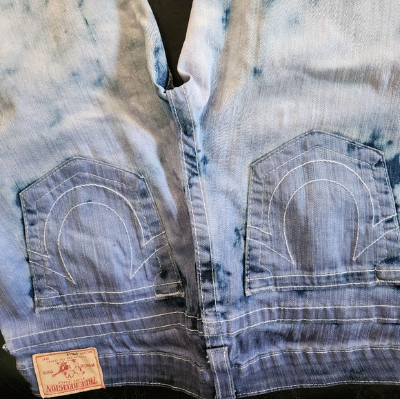 RARE tye dye True Religion jeans Unisex 34"inseam - Picture 2 of 4